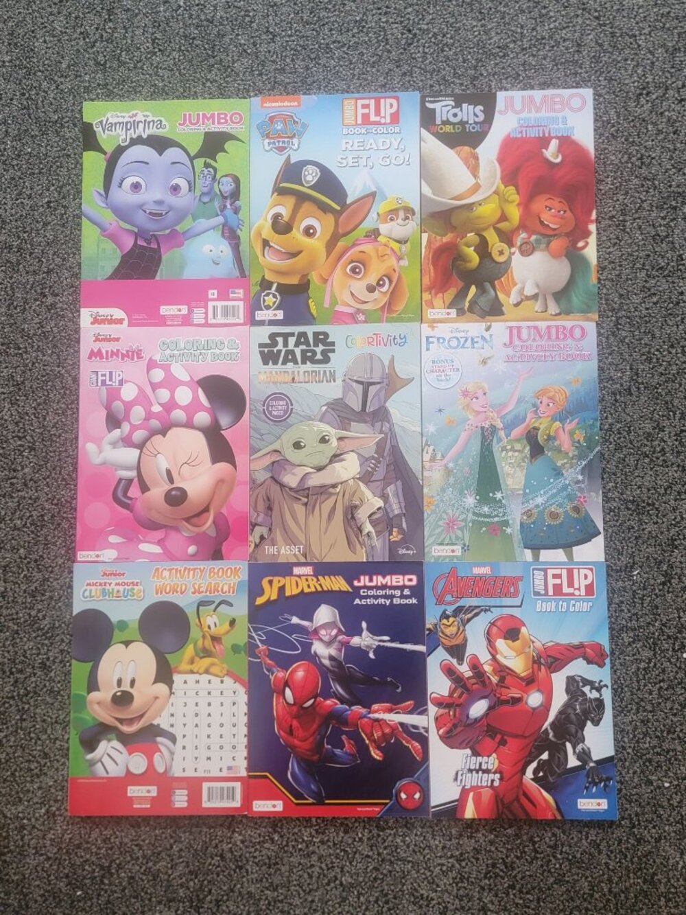 Disney & Marvel Kids Activity & Coloring Books Bundle